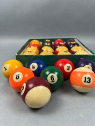 Vintage Balls For Your Pool Table And Extras If You Lose Some.