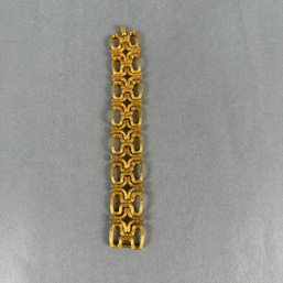 Trifari Crown Gold Tone Bracelet