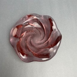 Murano Pink Swirl Dish