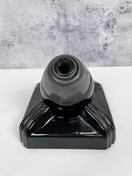 Vintage Zephyr American Corp Black Glass And Bakelite Swivodex Inkwell.