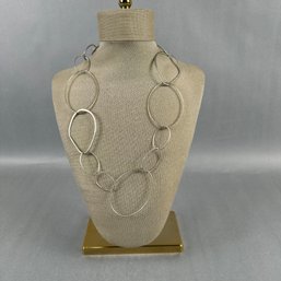 329 Silver Hooped Necklace