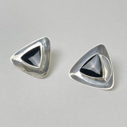 Sterling Earrings Mexican Triangle Style 925