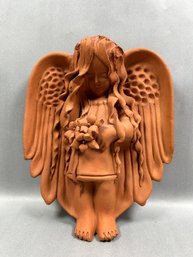 Angel By Ortega Terracotta Sculpture