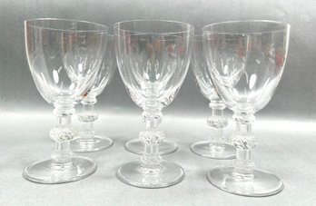 Lalique Saint Hubert Wine Goblets Set Of Six