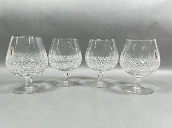 Four Waterford Colleen Short Stem Brandy Snifters