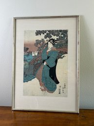 Asian Woodblock Print, From Wufeng Pavilion