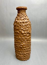 1966 Vintage Studio Pottery Textured Vase