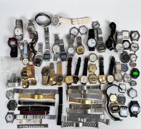 Lot Of Watches, Bands And Parts.