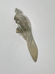 Vintage Sterling Silver Aztec Pendant