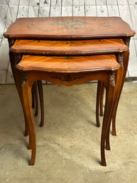 1930s Style Hand Painted Nesting Tables