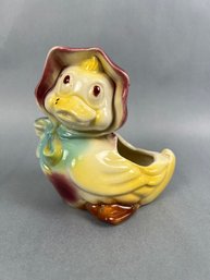 1950s Duck Planter/vase Stoneware.