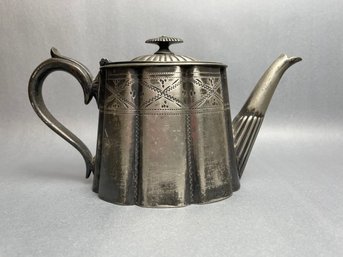 Antique THD & Co. Silver Plate Teapot