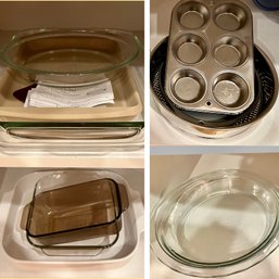 Lot Of Baking Dishes, Incl. Pyrex & Pampered Chef