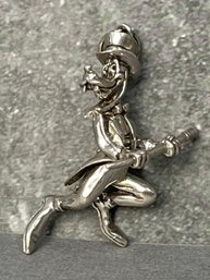 Vintage Sterling Silver Dancing Goofy Walt Disney Pendant