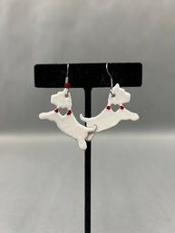 Enamel Scottie Dog Earrings