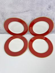 Set Of 4 Mikasa Egyptian Terra Cotta Pattern Dessert Plates.