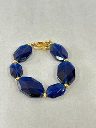 Vintage Blue Glass Bracelet Ralph Lauren