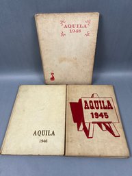 1945 1946 And 1948 Aquila Yearbooks.