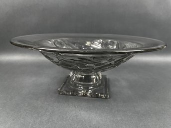 Heisey Clear Crystal Ipswich Footed Console Bowl.