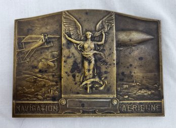1907 French Medal Navigation Aerienne Bronze Paris Mint - Pierre-Alexandre Morlon