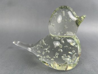 Hand Blow Bubble Glass Bird.