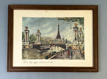 Vintage Paris Print Framed
