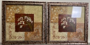 2 Matching Framed Floral Prints.