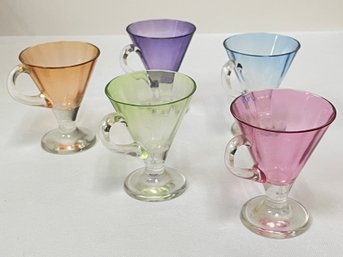 Vintage Set Of 5 Glass Dessert Cups