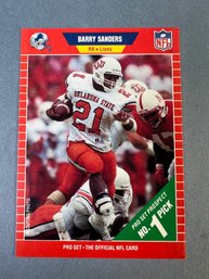 1989 Pro Set Barry Sanders Card.