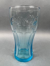 Light Blue Coca-cola Glass.