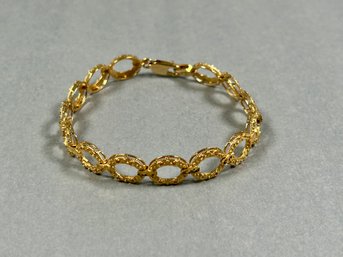 14K Yellow Gold Circle Link Bracelet