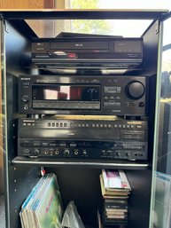 Vintage Laserkaraoke Sony Tuner And VHS Player With Sansui Cabinet *LOCAL PICKUP ONLY - NO SHIPPING*