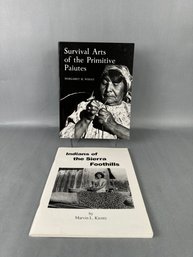 2 Books-  Survival Arts And Sierra Indians Foothills