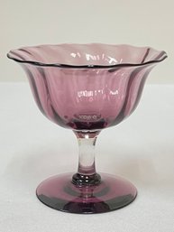 Vintage Venetian Stemmed Glass Dessert Goblet