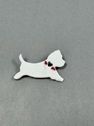 Vintage Enamel Dog Pin Brooch