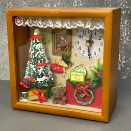 Christmas Tree Diorama Miniature Dollhouse Room Shadow Box