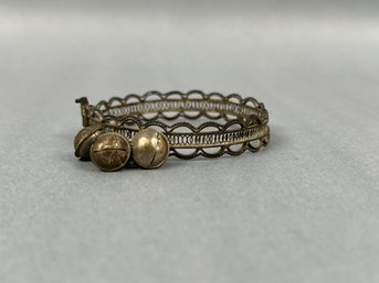 Vintage Silver Bracelet With Bells