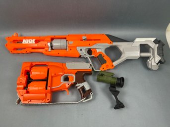 Nerf Alphahawk And Flip Fury Guns And A Tactical Night Vision Toy.
