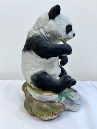 Ceramic Panda Eating Bamboo By Andrea.