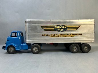 Circa 1950s Wyandotte Toys Grey Van Lines Semi Trailer.