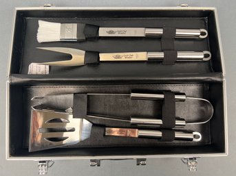 J P Cycles Gold Club Member BBQ Set With Case.
