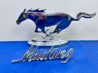 Ford Mustang Desk Logo And Vintage Badge.