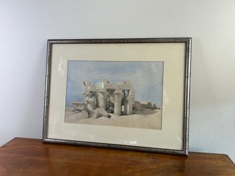 David Roberts, Artist.  Haghe, Louis Lithographer - Kom Ombo Nov 21st 1838 - Colored Lithograph