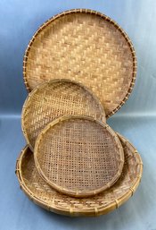 Set Of 4 Winnowing Baskets