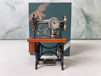 Platinum Sewing Machine Clock