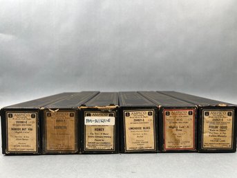 6 Antique Player Piano Rolls.