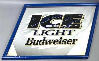 Vintage Ice Draft Light Budweiser Mirror Framed *local Pick Up Only*