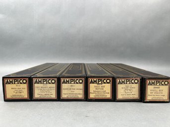 6 Antique Player Piano Rolls.