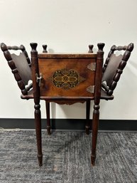 Antique Smoking Stand With Cigar Humidor.