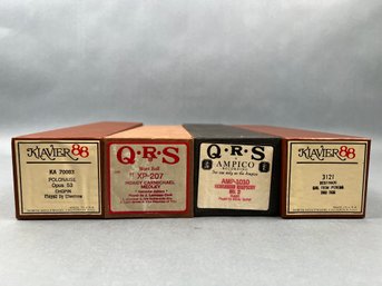 4 Antique Player Piano Rolls.